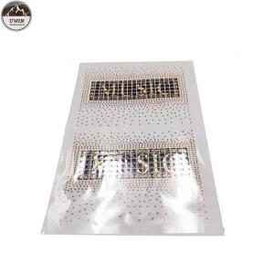 Music Letter Logo Bling Iron On Patches One Side Design With Black Base Color