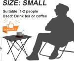 Roll-up Table, folding Plastic Wooden Design Coffee Lounge Patio Portable