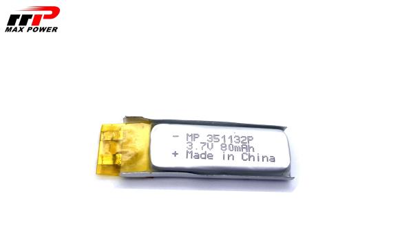 Cheap Ultra Small High Power Lithium Polymer Battery 351132 80mAh 3.7V Frequency Generator Inverter for sale