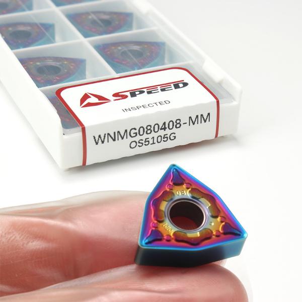 Cheap Speed CVD PVD Nano Blue Coated Carbide Turning Insert with Sharp WNMG080404/08/12 Corner Radius for sale