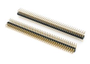 China 2.0mm Male Round Pin Header Dual Row PCB Connector Machined Pin Header on sale