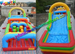 Best Customized Interactive Inflatable Obstacle Course Game With Inflated Pool wholesale
