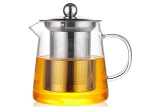 Best Handmade 450ml Borosilicate Tea Pot Glass Teapot With Infuser And Lid wholesale