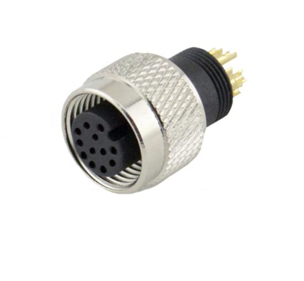Cheap A Code Automotive M12 Circular Connector Ip67/Ip68 Female Moulding Connector For Industry for sale
