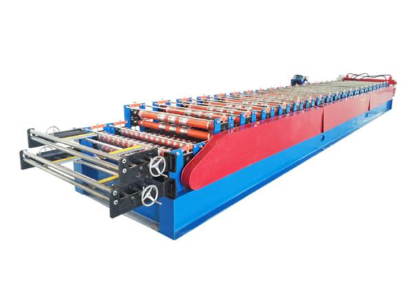 Cheap Two designs of the steel roofing double layer roll forming machine with automatic program for sale
