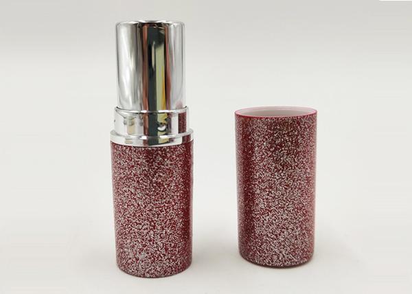 Cheap Shiny Red Color High End Custom Lipstick Tubes 5g Capacity For Beautiful Girls for sale