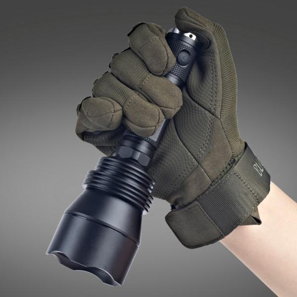 Cheap Self Defense Lumintop T5 Flashlight , Big Attacking Head High Intensity Flashlight for sale