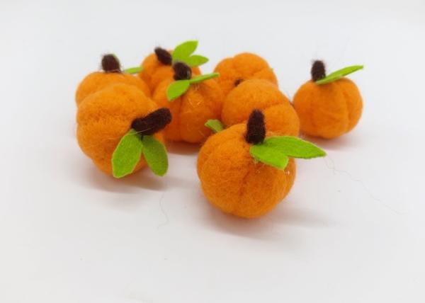 Cheap 4cm Halloween Pumpkin Wool Felt Balls Creating Halloween Atmosphere for sale