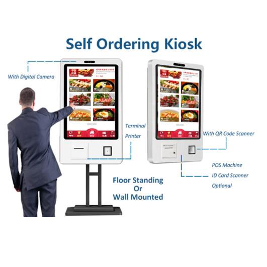 Cheap 110v / 220v Floor Standing Digital Signage Touch Display Kiosk High Brightness for sale