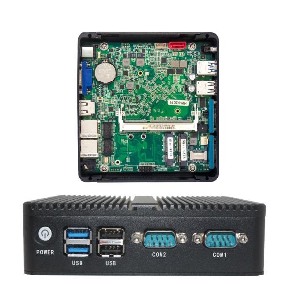 Cheap PCIE ITX Fanless MINI Pc Intel J1900 2 Ethernet Aluminum Alloy RS232 for sale
