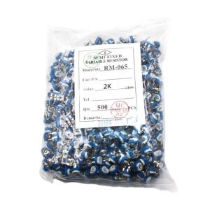 Best RM065 2K Ohm 202 Blue And White Trimming Potentiometer Pot Horizontal Type Variable Resistor wholesale