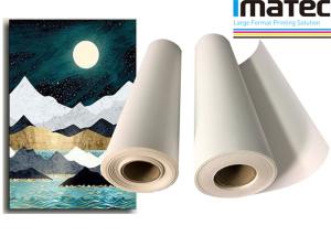 China Matte Stretched Inkjet Poly Cotton Canvas Prints Roll Water Resistant on sale