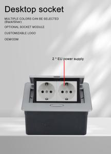 China Multifunctional Zinc Alloy Desktop Office Pop Up Desk Power Outlets on sale