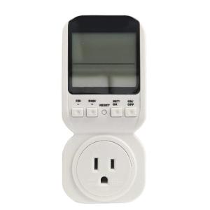China High Accuracy Power Energy Meter Socket LCD Display Watt Voltage Current Frequency Cost Monitor Overload Alarm on sale
