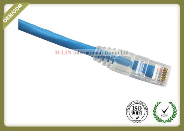 Cheap CAT6 UTP COMMSCOPE Network Patch Cord RJ45 Plug With Blue Jacket Custom Length for sale