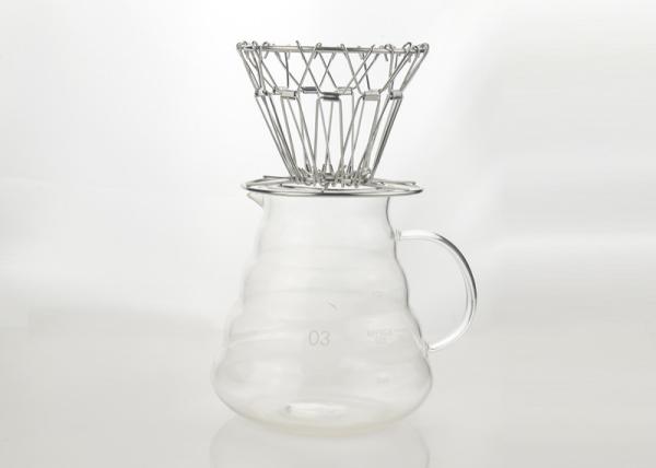 Cheap High Borosilicate Coffee Pot With Stasinless Steel Collapsible Shelves for sale