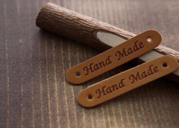 Cheap Embossed Custom Leather Clothing Patches , Creative Leather Flight Jacket Patches for sale