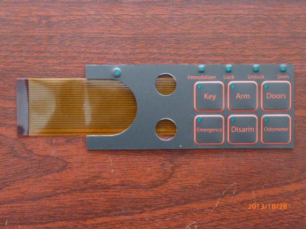 Cheap Customized Push Button Touch Screen Keyboard Membrane Switch 0.05mm - 1.0mm for sale