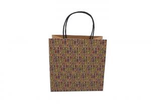 Best Recycled Brown Eco Paper Shopping Bags With Handles Digital Printing wholesale