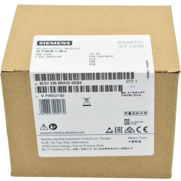 Cheap SIEMENS 6ES7226-6RA32-0XB0 SIMATIC S7-1200, RELAY OUTPUT SM 1226, F-DQ 2X RLY 5A, PROFISAFE, 70 MM OVERALL WIDTH, UP TO PL E (ISO 13849-1)/ SIL3 (IEC 61508) for sale