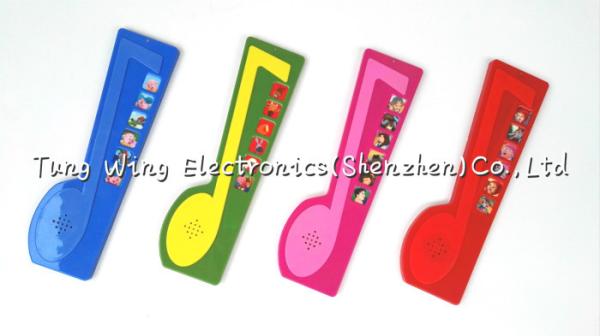 Cheap Customized Note shaped Button Sound Book Module for Children Learning for sale