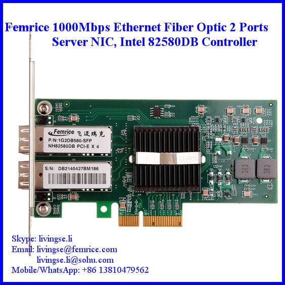 Cheap 1 Gbps Intel 82580EB Gigabit Controller Ethernet Workstation Allication Network Adapter 1G for sale