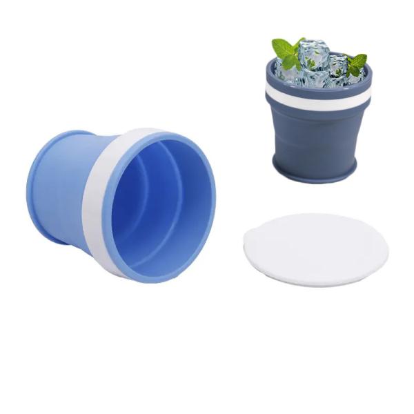 Cheap Custom Printed Logo Reusable Coffee Drinking Cup Collapsible Silicone Mugs for sale