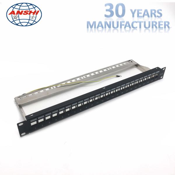 Cheap Unloaded Blank Rack Mount Patch Panel STP Shielded Network Patch Panel Modular Type for sale