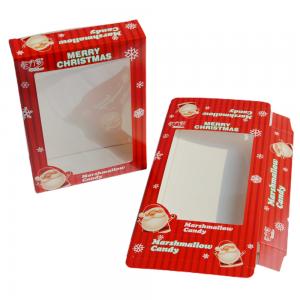 China Chocolate Window Paper Ivory Small Cardboard Packaging Boxes CMYK PVC  Christmas on sale