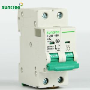 Best 2P Mcb 10kA Mini SCB8-63H AC Circuit Breakers With 63A Current wholesale