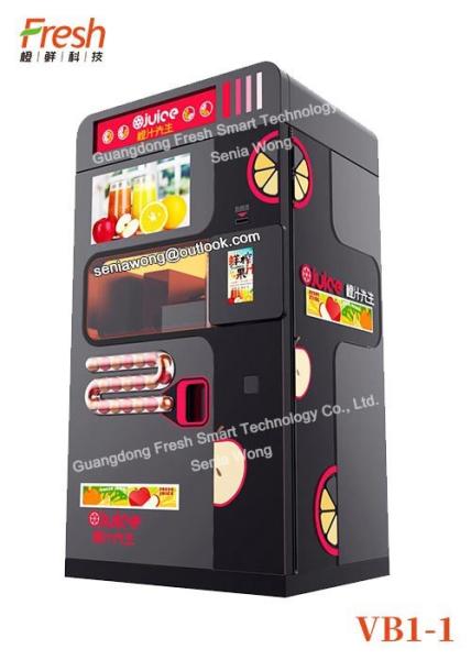 Cheap large window orange Fresh Orange Juice Squeezing Automatic Beverage Vending Machine for drinking with large window for sale