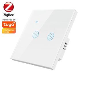 China 2.4G Bgn Zigbee Smart On Off White EU 2 Gang 1 Way Smart Switch on sale