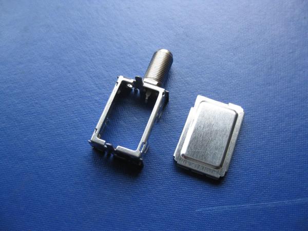 Cheap F connector with shield frame for sale