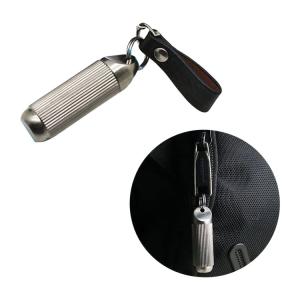 China Titanium Alloy Pill Container Box Case Keychain on sale