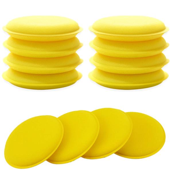 Cheap 12 Pack Microfibre Buffing Polishing Pads For Car Refreshing Cleaning for sale