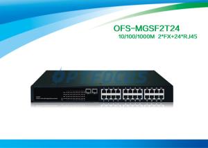China 12G Fiber Optic Managed Switch 2 SFP 1000 BASE - Fx 24 10 / 100 / 1000 BASE - Tx Fiber Switch No SFP on sale