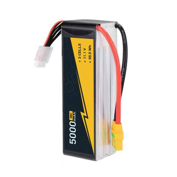 Cheap 11.1V  2S 3s 4s 6s Rc Transmitter Lipo Battery 5000mAh 35C 60c ROSH Approval for sale