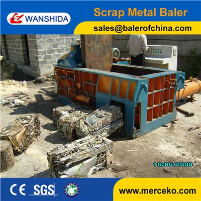 Cheap High efficiency side push out Scrap Metal scrap compressor  to press Coppers and Aluminum Cans for sale