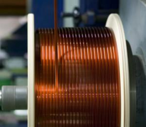0.6 X 1.5mm Speaker Flat Magnet Copper Wire Polyamide Imide Flat Enameled Wire