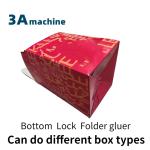 PLC Controlled SHH 800AG-2 Automatic Bottom Lock Box Gluing Machine for Easy