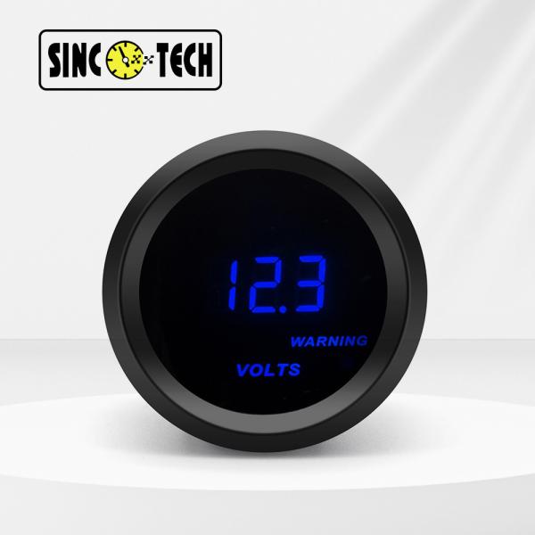 Cheap LED 52mm Voltmeter Gauge Auto Mobile Meter Led Display Plastic Net for sale