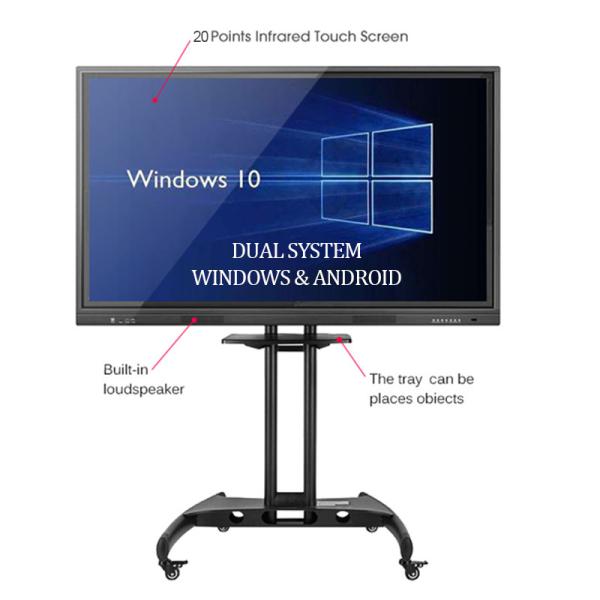 Cheap 400cd/m2 Touch Screen Interactive Whiteboard CCC No Folded For Classroom for sale