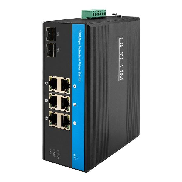 Cheap 8 Port CCTV PoE Switch Fast Ethernet Industrial Unmanaged Realtek Based DIN Rail for sale