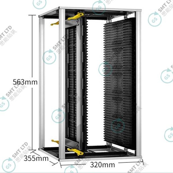 Cheap SMT Loading And Unloading Rack 355*320*563mm with 5 Pieces Assembled Side Panel Structure for sale