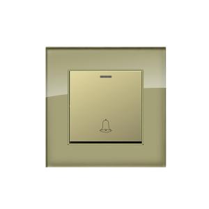 Smart Laffey Push Button Bell Switch Glass / Metal Material