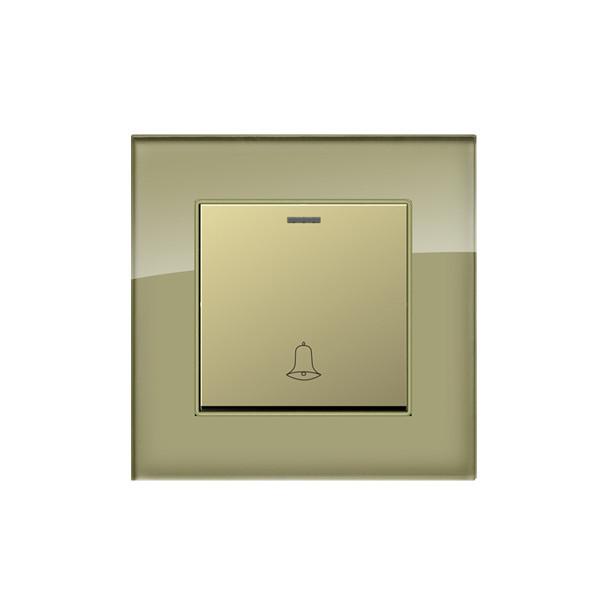 Cheap Smart Laffey Push Button Bell Switch Glass / Metal Material for sale