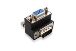 M/F 90 Degree VGA 15P to VGA 15 P Adapter,VGA Male to male adapter