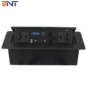 Smart Office Pop Up Socket , Oval Corner Desktop Multimedia Connector