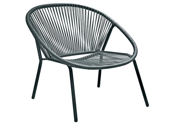 Cheap UV Resistant Metal Rattan Chair , K.D. Grey Rattan Stackable Chairs for sale