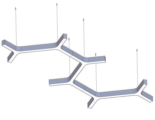 Cheap Branch Linear Suspension Lighting Customized LED Light For Office And Home for sale